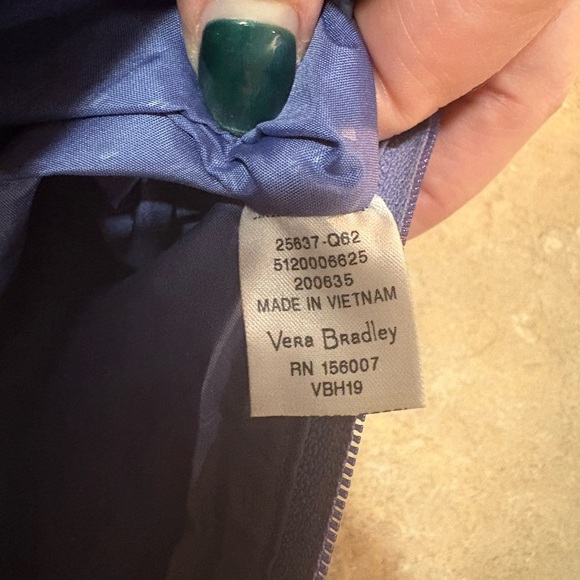 Vera Bradley Blue and Pink Crossbody Bag with Adjustable Strap - Picture 9 of 11